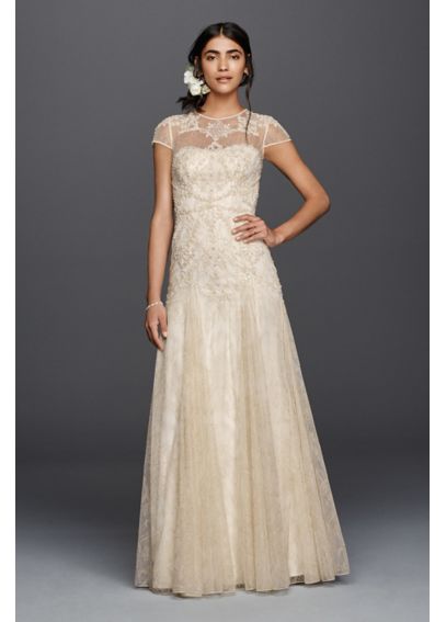 david's bridal melissa sweet cap sleeve
