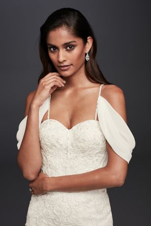 david's bridal sheer chiffon wrap
