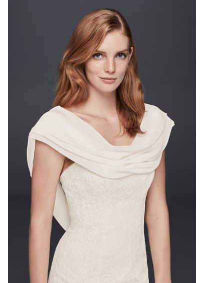 davids bridal chiffon wrap