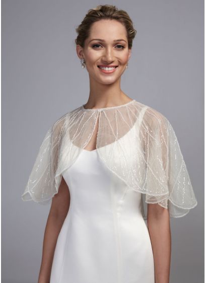 sequin wedding cape