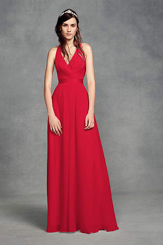 Red and White Bridesmaid Dresses
