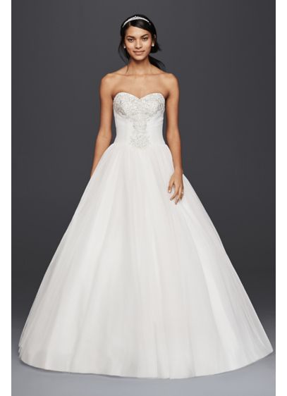 Strapless Sweetheart Tulle Ball Gown Wedding Dress Davids Bridal