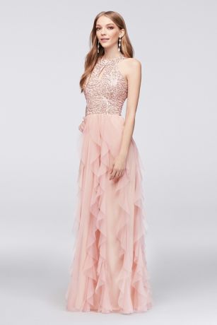 Sequin Halter Dress