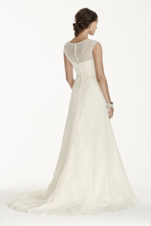 david's bridal illusion sleeve