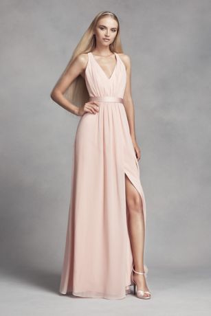 vera wang halter bridesmaid dress