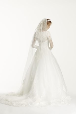 rose gold cathedral veil