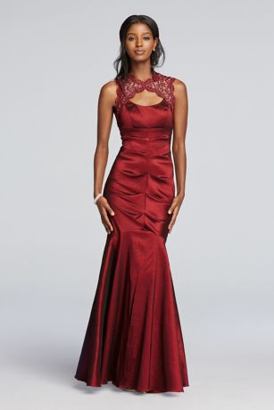david's bridal red ball gown