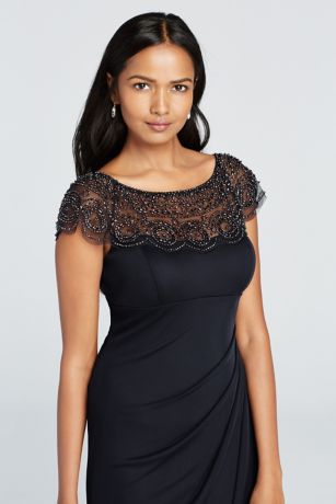 david's bridal illusion neckline