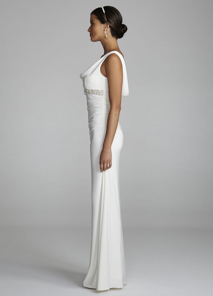 david's bridal jersey dress