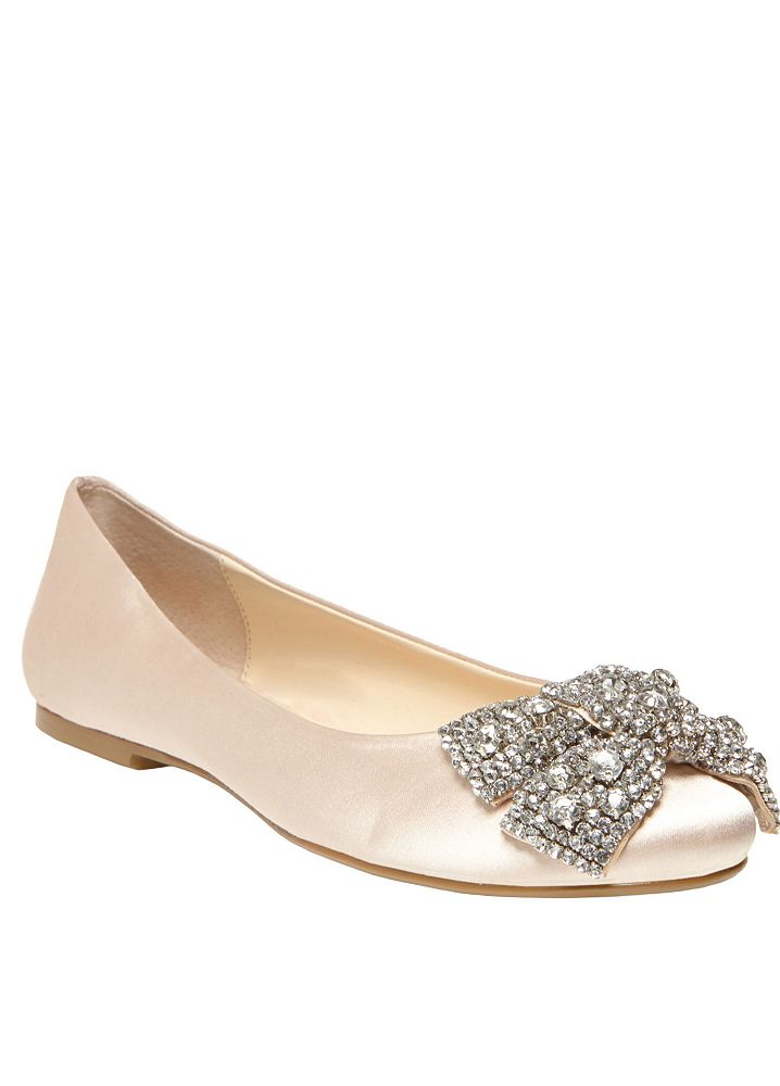 David's Bridal Wedding & Bridesmaid Shoes Blue by Betsey Johnson Encrusted Bow B | eBay