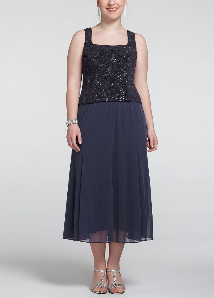 david's bridal tea length dress