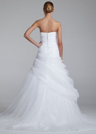 chiffon soft gown with beaded lace on empire waist
