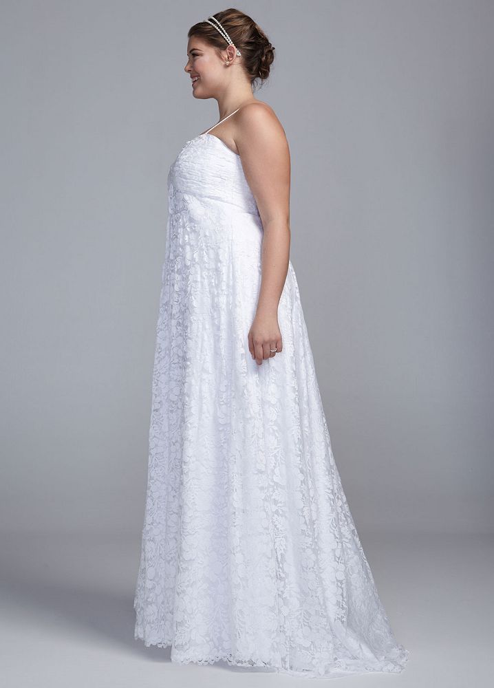 Empire Waist Spaghetti Strap Wedding Dress