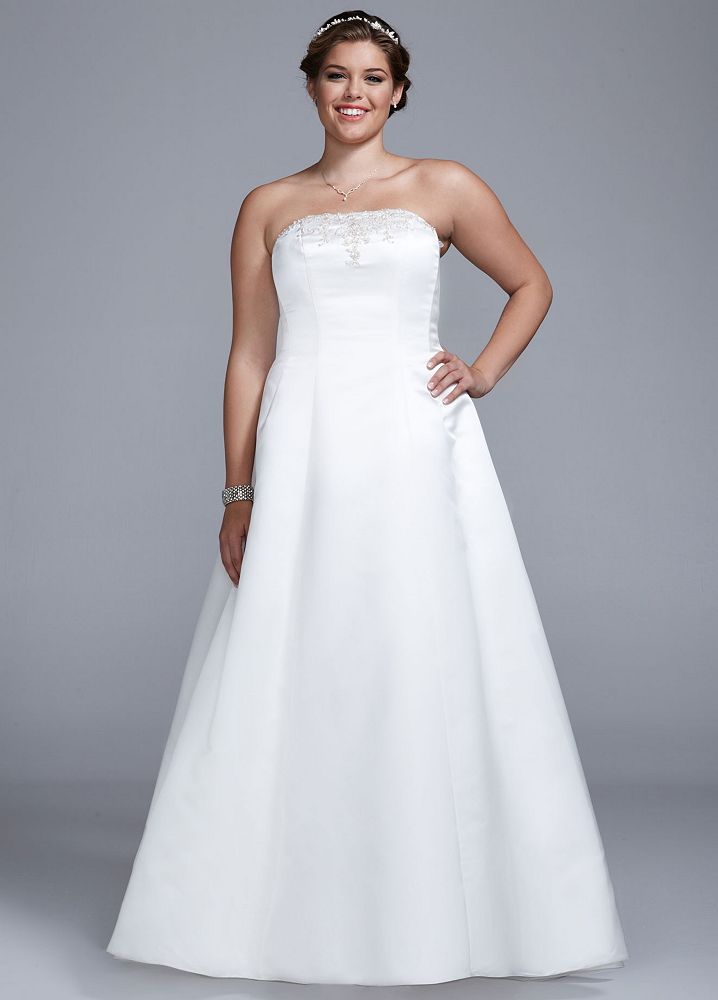 davids bridal strapless
