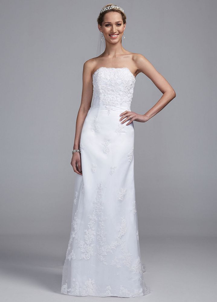 davids bridal strapless