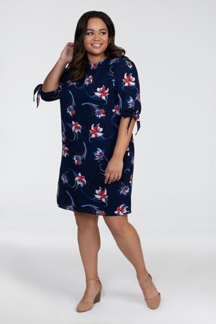 navy blue shift dress plus size