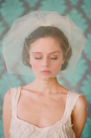 david's bridal birdcage veil