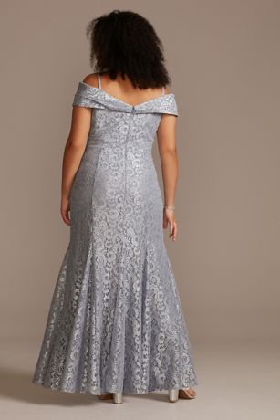 david's bridal cold shoulder glitter lace