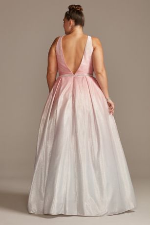 ombre wedding dress plus size