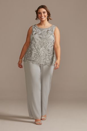 davids bridal plus size pants suits