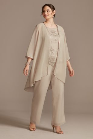 plus size ivory pantsuit