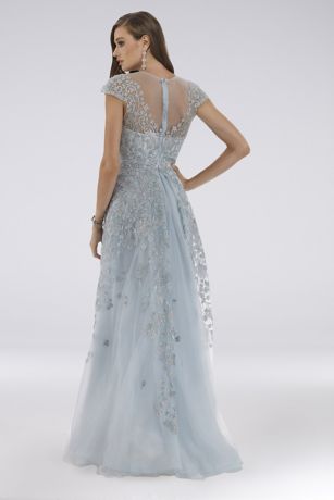 delilah illusion lace formal dress