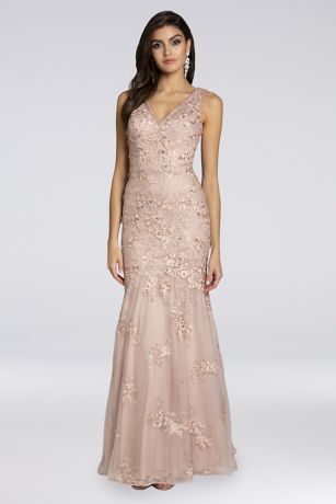 v neck mermaid dress