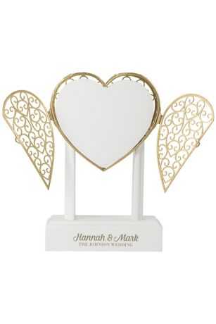 Personalized Heart with Lock & Key Vow Unity Keepsake and Stand 