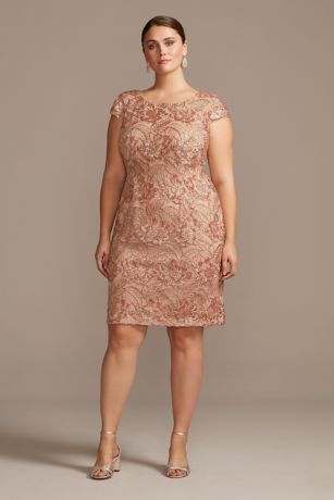rose gold sheath dress