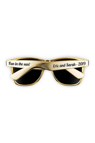 Custom Gold Bachelorette Party & Wedding Sunglasses