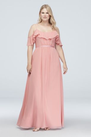 david's bridal cold shoulder bridesmaid dress