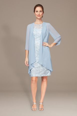 sheath dress with jacket for wedding