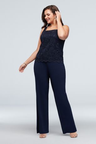 david's bridal pant suits plus size