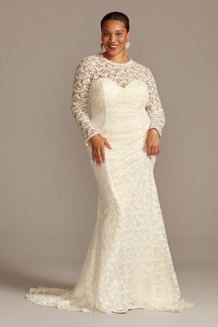 beige wedding dress with sleeves