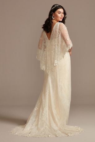 plus size bridal cape