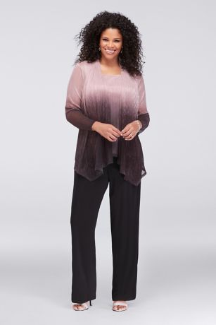 plus size blush pantsuit