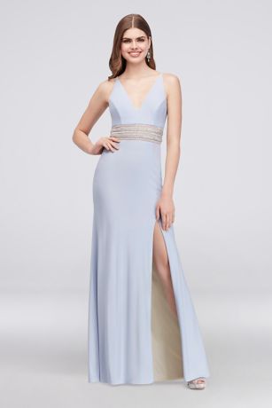 xscape light blue dress