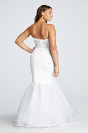 plus size a line bridal slip