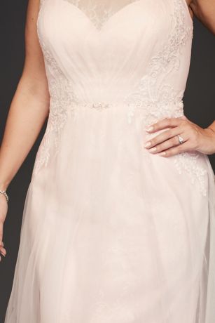 david's bridal cross back bridesmaid dress