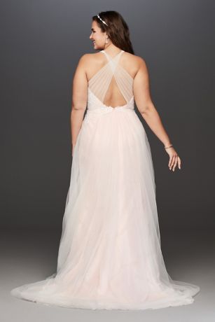 david's bridal cross back bridesmaid dress