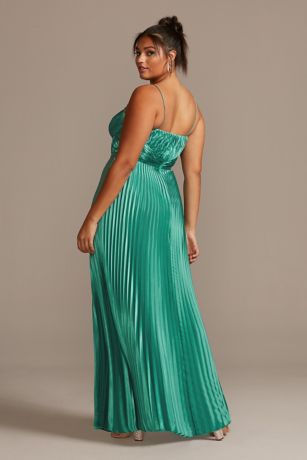 plus size accordion pleated dress