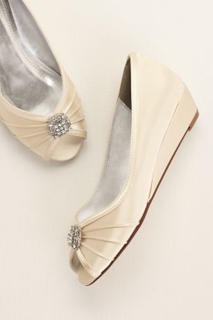 david's bridal wedge shoes