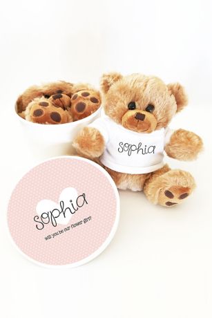 Wedding Gift Add Any Name Personalised Flower Girl Teddy Bear Date 