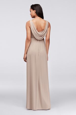 cowl back formal dress