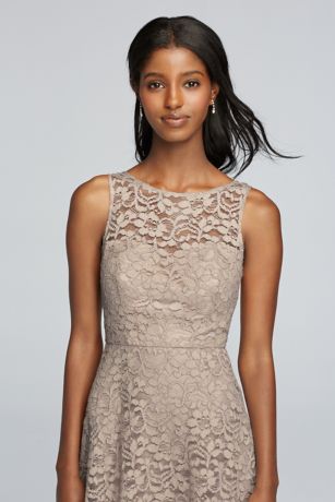 david's bridal biscotti dress