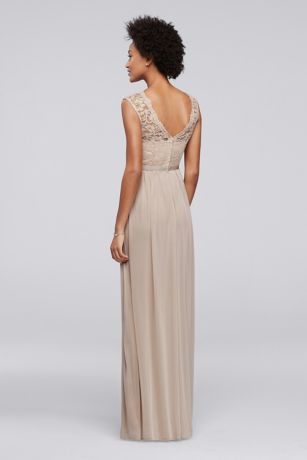 david's bridal charcoal gray dress