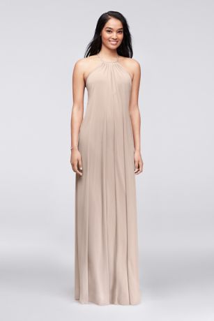 david's bridal grey bridesmaid dress