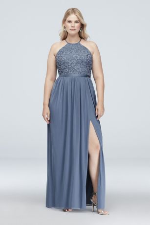 david's bridal biscotti bridesmaid dress