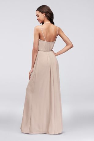 david's bridal wrap around dress