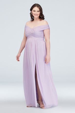 Shoulder Mesh Bridesmaid Dress ...